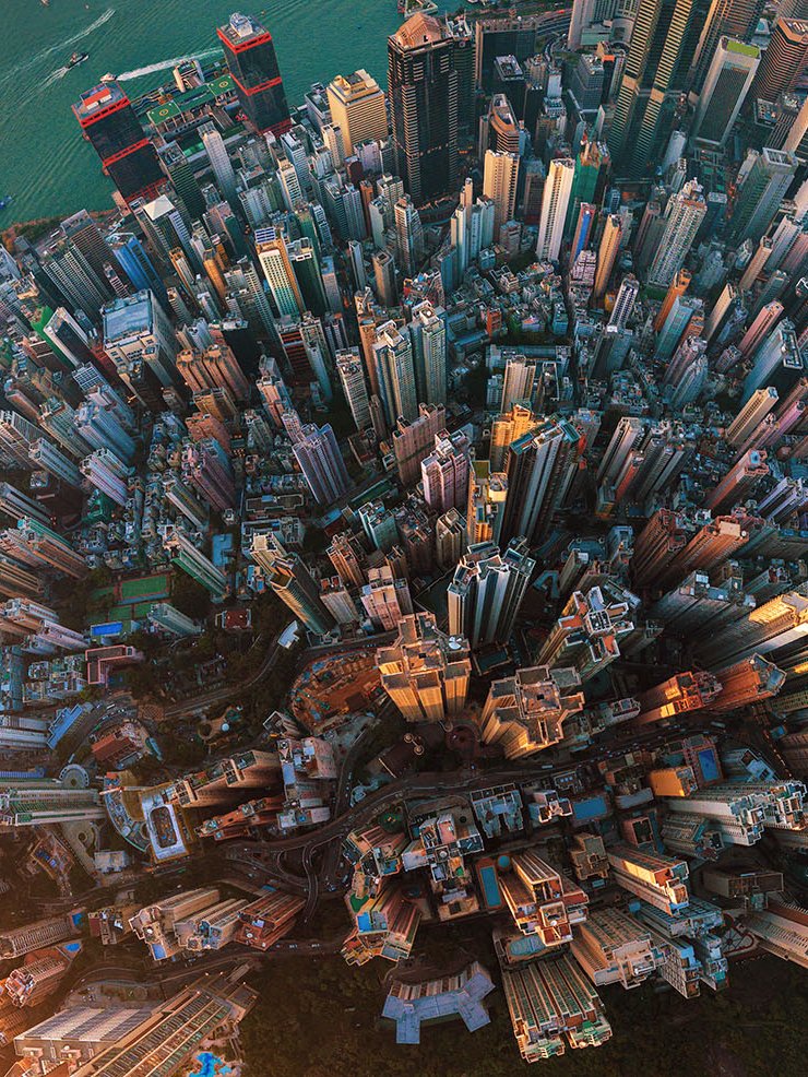 从高空俯瞰大城市