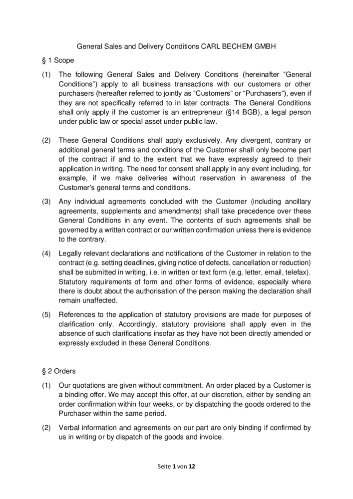 General Terms and Conditions of Sale and Delivery of CARL BECHEM GMBH .pdf